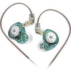 Keephifi KZ EDX Pro In Ear Monitor Headphones, IEM Headphones, Dual DD HiFi Stereo Sound Headphones, Wired Noise Cancelling Earbuds (Green, No Micro)