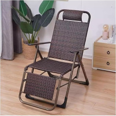 Zero Liege Sun Lounger Verstellbarer Klapp-Liegestuhl,Übergroßer Outdoor-Liegestuhl,for Rasen,Terrasse,Hof,Pool,Strand Im Freien,Unterstützt 440 Pfund (Color : Brown-B, Size : 50x67cm)