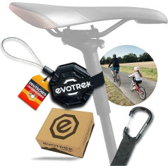 EVOTREK Loop Bicycle Tow Rope for Kids & Beginners - 2.2 m Rubberised Wire Rope, Quick Assembly without Tools, Extra Robust & Lightweight for MTB, E-Bike, Children's Bike - Includes Fixing Kit