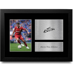 HWC Trading FR A4 Alexis Mac Allister Liverpool Gifts Printed Signed Autograph Photo for Football Fans and Fans - A4 Framed