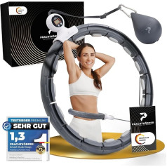PRACHTKÖRPER Smart Hula Hoop Quiet for Adults and Beginners with Weight Ball and Counter - Fitness, Weight Loss - Hula Hoop for Weight Loss - Hullahub Hoop - Hula Hoop - Hoola Hoop