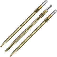 Target Darts Swiss Point Dart Tips, Silver/Black/Gold