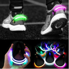 PROLOSO 8 Pack Shoe Lights for Runners Clip On Shoe Lights for Night Running Walking Jogging Cycling Safety Accessories