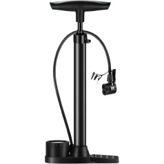 Bicycle Tyre Pump - Portable 460 g Floor Pump | High Pressure Tyre Pump with Digital Pressure Gauge, Bicycle Floor Pump, Electric Air Pump