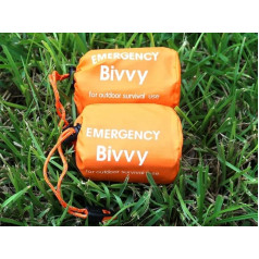 GALAXYLENSE 2 Packs Emergency Thermal Sleeping Bag, Survival Bivvvv Sacks Blanket with Whistle Waterproof Lightweight Survival Shelter Blanket Bag for Outdoor Hiking Camping Advanture