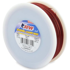 American Fishing Wire Bleeding Leader Blood Red Nylon Coated 1x7 Stainless Steel Leader Wire