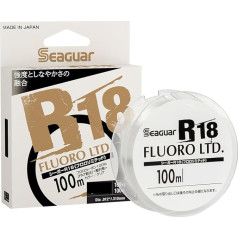 Seaguar JDM R18 Fluoro Ltd. 100% Fluorocarbon Braided Fishing Line Shock Leader for Saltwater, Multiple Sizes