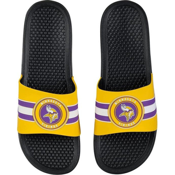 FOCO Men's Raised Stripe Slide Sandals