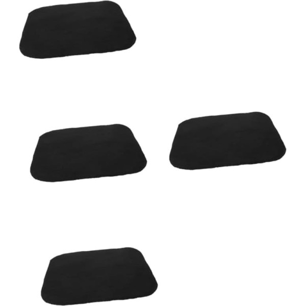 ULTECHNOVO 4 Stück Schweißdecke Notfalldecken Feuerfeste Matte Abtropfmatte Camping Kühlung Grube Saugfähige Geschirrtrocknung Marine-feuerlöscher Überlebensdecke Vlies Black Polyesterfaser