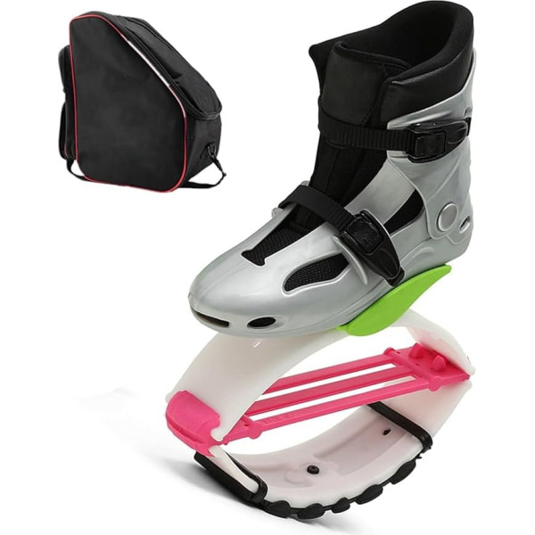 YMLHAQ Jumping Shoes Kangaroo Jumping Shoes with Storage Bag, Jumping Shoes, Outdoor Running and Jumping Training, Fitness Shoes, 33-44 EU (Color : Pink, Size : Large)