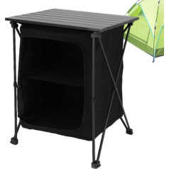 Fulenyi Camping Cabinet - Kitchen Cabinet for Picnic at Parties - Foldable Cooking Table with Storage Organiser for BBQ Table Camping Picnic and Fishing