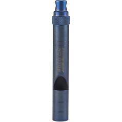Notfall-Pfeife, Überlebens-Sicherheitspfeife, orange, Notfallpfeife, Einzelrohr, 120 dB, Outdoor-Treble-Survival-Pfeife, Campingausrüstung, Edelstahl (Farbe: Blau)