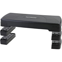 Fitness Stepboard Step Board Workout 3 Levels Black 80 x 30 cm