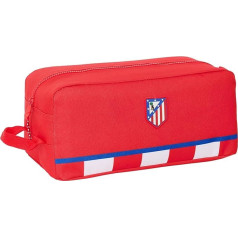 Safta ATLÉTICO DE Madrid - Medium Shoe Cabinet, Multifunctional for Sports, Extracurricular, Football, Comfortable and Versatile, 34 x 18 x 15 cm, Red, Estándar, Casual, red, casual