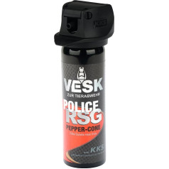 VESK RSG-Police Cone Pepper Spray 50 ml 63 ml with Spring Cap 2 Million Scoville