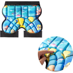 Life Bravo Butt Pads for Skating, 25mm Thick Abdominal Protector for Kids (3-7 Years), Lightweight, Non-Slip Blue Snowboard Padded Trousers, Hip Pads for Ice Skating, Skiing, Skateboarding, Cycling