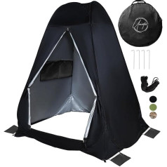 Uninetic Pop Up Tent Large 5x5x6ft Oversized Strong Camping Toilet Tent Portable Camping Shower Caddy with Hooks Porta Pod Outdoor Bathroom Potty Changing Rooms