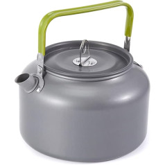 Lixada Camping Kettle 0.8L/1.2L/1.6L Boiling Water Kettle Coffee Pot Teapot Aluminum Alloy Teapot with Silicone Handle Carry Bag for Hiking Outdoor Picnic