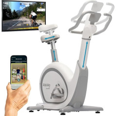 Skandika Ergometer Abisko World First | Premium EMS Resistance, Smart Exercise Bike App Control, Automatic Handlebar & Saddle Adjustment, 36 Resistance Levels | Bicycle Home Trainer for Home