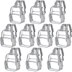 CLEKEGBAG Clear Bag Stadium Approved Plastic Backpack Clear Bag for Work School Travel