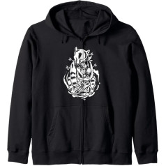 Native American Protection Bear Arrows Woman Hooded Jacket, black