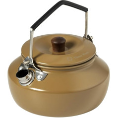 Thous Winds 0.6 Litre Lightweight Stainless Steel Camping Kettle Portable Camping Teapot Campfire Khaki