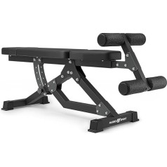 Marbo Sport MS-L110 2.0 Abdominal Trainer, Reclination Adjustment, Adjustable Leg Support, EVA Foam Padding, Reinforced Padding, Sturdy Durable Construction, Made in the EU