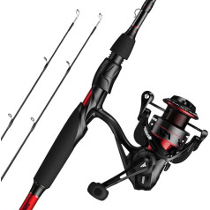 KastKing Royale Legend II Fishing Rod and Reel Combinations, Spin and Casting Combination, IM6 Graphite, 2 Blanks Extra Backup Tip Section, Stainless Steel Guides, KastFlex Technology
