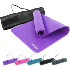 Respire Fitness Yogamatte für Damen und Herren, 185 x 57 cm, extra dickes 15 mm Kissen mit glatten und gerippten Oberflächen, rutschfestes, schweißresistentes Material für Pilates, Stretching, Fitness