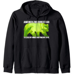 I Go to the Forest to Lose My Mind and Find My Soul Bear Hooded Jacket, black