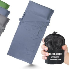 Frelaxy Ultraleichter Schlafsack-Einsatz – leichter und kompakter, 3 Größen Reise-Bettlaken & Erwachsenen-Schlafsack, bequem, atmungsaktiv, kühlend und seidig weich, schnell trocknend, für
