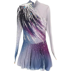 FZHQNZJF Mädchen Eiskunstlauf Tanzkleid Eisrollen -Tanz Leistung Kostüm Handgefertigt Ballett Gymnastik Tanz -Outfit Hohe Elastizität Wettbewerb Rhythmisch Rock