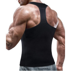 DoLoveY Men's Neoprene Hot Sauna Suit Weight Loss Waist Trainer Vest, s