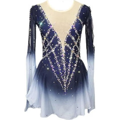 PONNYC Eiskunstlauf Wettkampf Kleid Flash Diamond Eislauf Kostüm Für Mädchen Handgefertigte Gymnastik Tanzbekleidung Für Damen Outdoor Sport Outfit Mit Farbverlauf