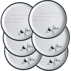 Marine Business Dessert Plates, 21 cm, Welcome On Board, Set of 6