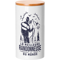 Fabulous Keramiktopf mit Bambusdeckel - der weltweit beste Wanderer Wandern Berge Wandern Wandern Wandern - 887 ml (30 oz) - Topf für Utensilien