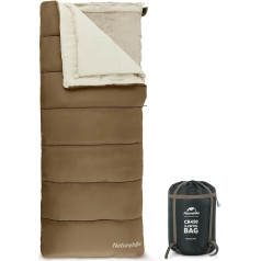 Naturehike Envelope Sleeping Bag, -5°C to 13°C, 300GSM Cotton Sleeping Bag, Waterproof, Removable All-Year Sleeping Bag, Suitable for Camping, Mountaineering, Hiking, Indoor