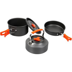 BESPORTBLE 1 Set Outdoor Camping Topf Herd Camping Essentials Campingausrüstung Camping Pfannen Camping Wasserkocher Camping Tasse Tragbarer Wasserkocher Camping Kochwerkzeug