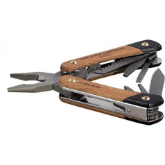 Gentlemen's Hardware Plier GEN627UK Multi-Function Tool Stainless Steel Size and Wood 3.5 x 10 x 2.3 cm