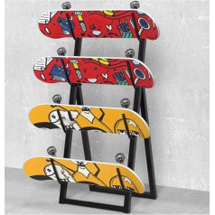 CXJGCRDM Soil Sample Holder, Snowboard Metal Storage Rack, Ski and Snowboard Storage Rack, Floor Ski Mount, Floor Display Stand for Garage/Shop (Color : Black, Size : 30