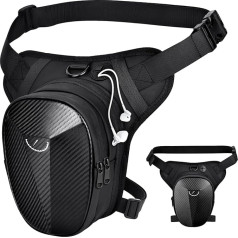 KTUEOV Leg Bag Motorcycle Men Thigh Bag Waterproof Leg Bag Leg Bag for Men Women Increased Capacity Removable Waist Bag Motorcycle Bag Leg for Running, Cycling, Camping, black, Classic