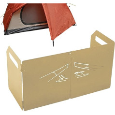 Windschutz für Outdoor-Kocher, Windschutz für Campingkocher | Faltbare Campingkocher-Windschutzscheibenplatte | Runde Kanten, Windschutz für Outdoor-Brenner zum Kochen, Camping, Wandern, Picknick