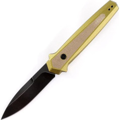 Joa Outdoor Aluminium Folding Knife Slim Survival Portable Pocket Knife Made of Steel Yellow Premium Neck Knife EDC Knife Multi Hunting Knife Tanto Small One-Handed Knife Gift for Men