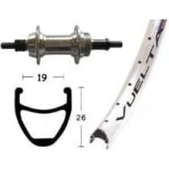 Bike-Parts Hinterrad 28x1.75 Schraubzahnkranz 6/7 für Starr 36 Loch Airline 1 (Silber)