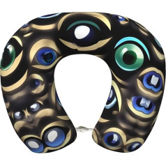 WYCZHY Many Evil Eyes Flugzeug Reisekissen Geschenk für Nackenkissen Memory Foam Reisekissen für Büros und Autos