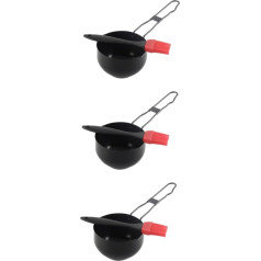 Cabilock 3St Multifunktions-Heiztopf für offenes Feuer antihaft pfanne edelstahltopf grilltopf cooking utensils Mikrowellen-Kochgeschirr Outdoor-Kocher Nudel Kochtopf tragbarer Picknicktopf