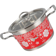 ABOOFAN Stainless Steel Mini Loaf Pans with Frying Pan with Lid Instant Noodle Pot Milk Pot Cookware Practical Pasta Pot Food Pot Ramen Cooker Stew Cooker Stainless Steel