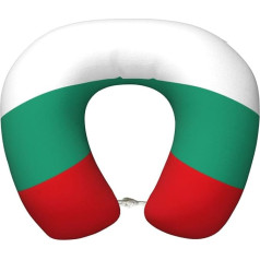 UVBDF Ergonomisches Reise-Nackenkissen mit bulgarischer Flagge, Memory-Schaum, verbessertes Flugzeug-Reisekissen für alle Schlafpositionen