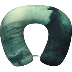 JIUTY The Sea Witch inspiriertes Reisekissen, Geschenk, beste Memory-Schaum-Nackenkissen, Kopfstütze, weiches Kissen zum Schlafen