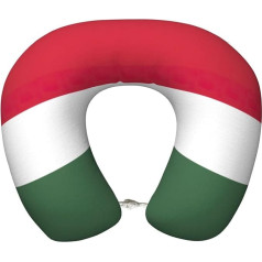 UVBDF Ergonomisches Reise-Nackenkissen aus Memory-Schaum, Motiv: Flagge von Ungarn, für alle Schlafpositionen